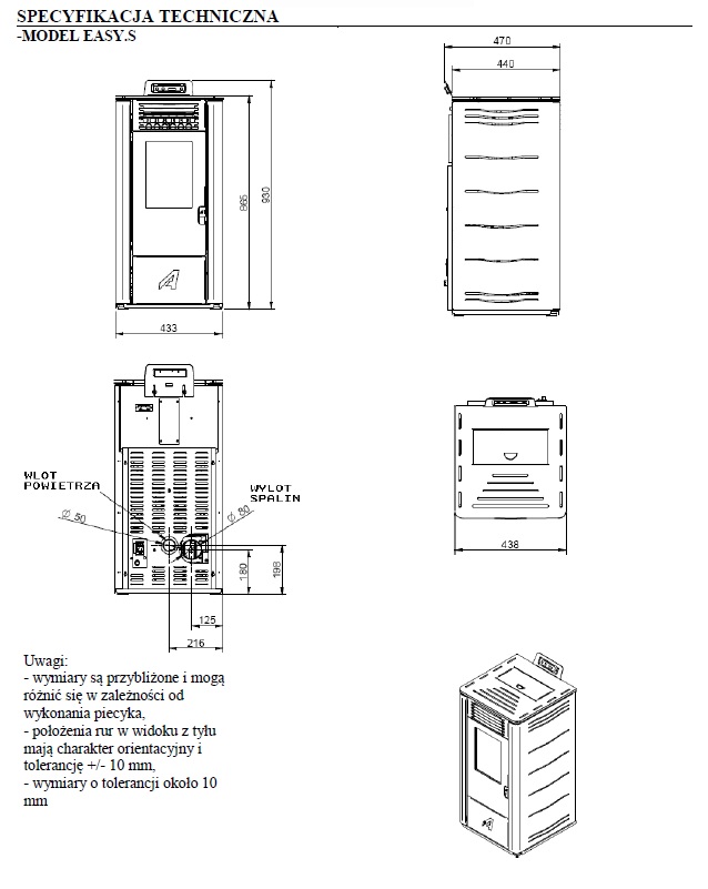 Piec na pellet Artel Easy S 6,3kW (8% VAT)