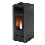 Piec na pellet Cadel Cristal 9 Airtech w kolorze antracytowym