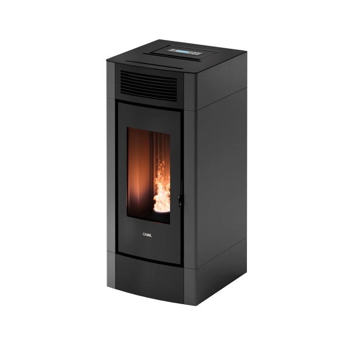 Piec na pellet Cadel Cristal 9 Airtech w kolorze antracytowym