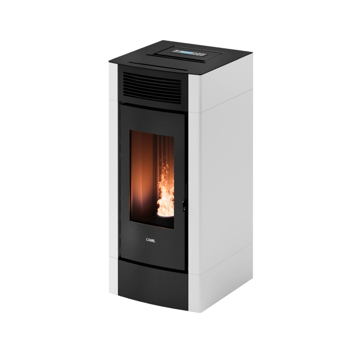 Piec na pellet Cadel Cristal 9 Airtech w kolorze białym