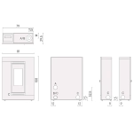 Wymiary pieca Cadel Luce Plus 9