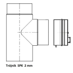 Schemat montażu regulatora ciągu kominowego RCO na rurze systemu SPK