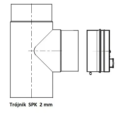 Regulator ciągu kominowego – schemat podłączenia do trójnika
