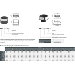 Zestaw przyłączeniowy do kominów ceramicznych WKC 130/150 wymiary