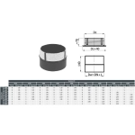 Zestaw przyłączeniowy do kominów ceramicznych WKC 120/140 wymiary