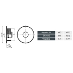 Wkładka WKCP 80/160 80mm wymiary