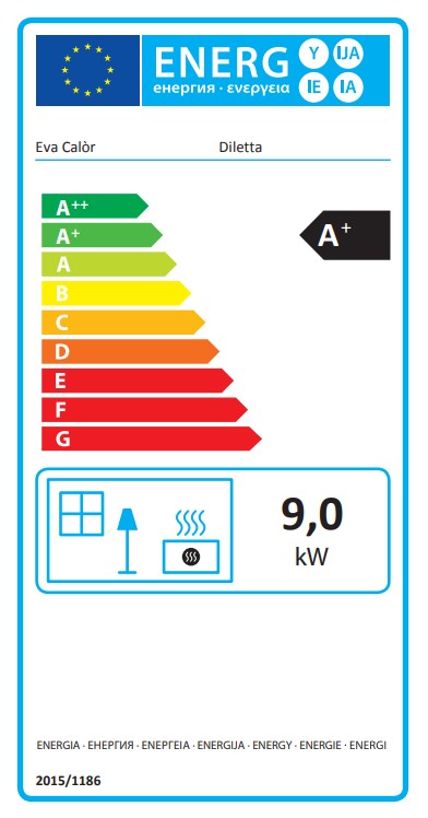 Piec na pellet Diletta 10,5 kW, z zamknięta komorą spalania, Eva Calor, piecyk, kominek na pelet