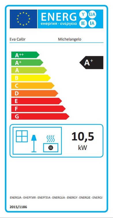 Piec na pellet Michelangelo 12 kW, Eva Calor, piecyk, kominek na pelet