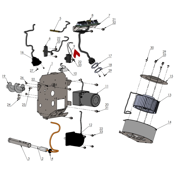 Pozycja 9 – kondensator 1 uF (rysunek eksplodowany KIPI)