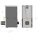 Kocioł na pellet PELLATRON Kipi 15 kW slim - 5 klasa / Ecodesign