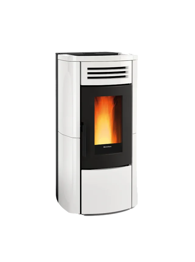 La Nordica Extraflame Terry Plus w kolorze białym Biały piec na pellet La Nordica Extraflame Terry Plus