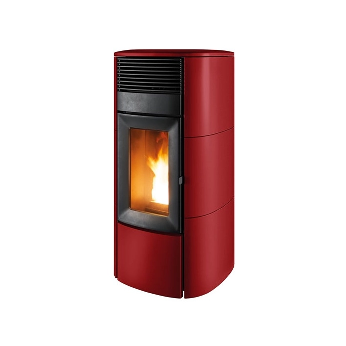 Piec na pellet MCZ Club Comfort Air M3 11,9 kW w kolorze bordowym