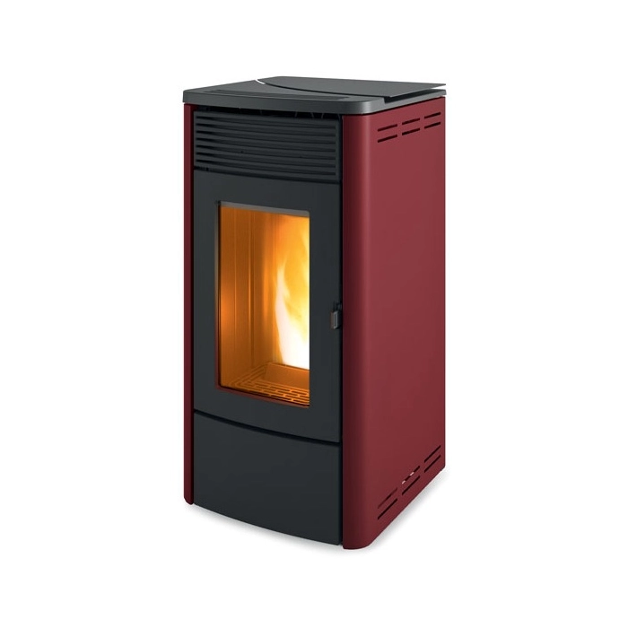 Piec na pellet MCZ Tecla Air M1 6,3 kW w kolorze bordowym
